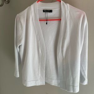 White cardigan, 3/4 sleeve, women’s size medium